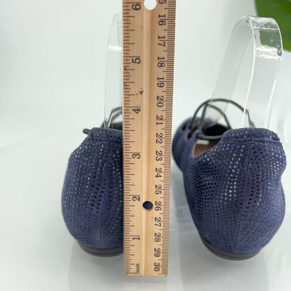 Earthies by Earth Women's Size 7 Essen Navy Blue Leather Flats Strappy Slip On - Picture 7 of 15